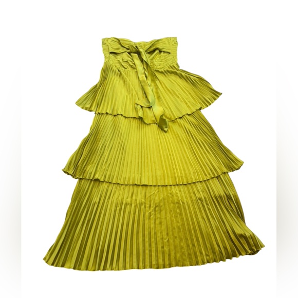 NWT Abercrombie & Fitch Giselle Strapless Tiered Maxi Dress Size XL in Green - Picture 4 of 5